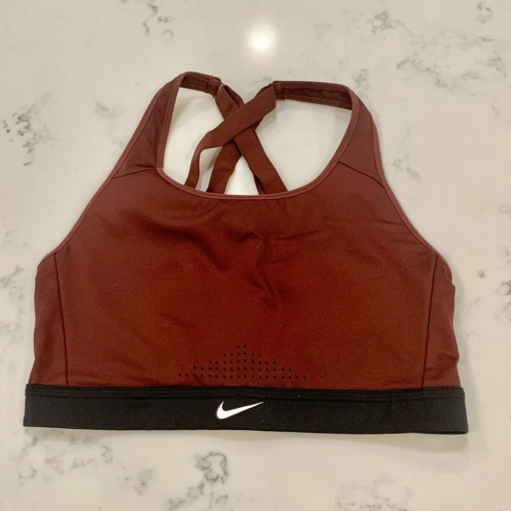 Maroon Nike Sports Bra - Never Worn